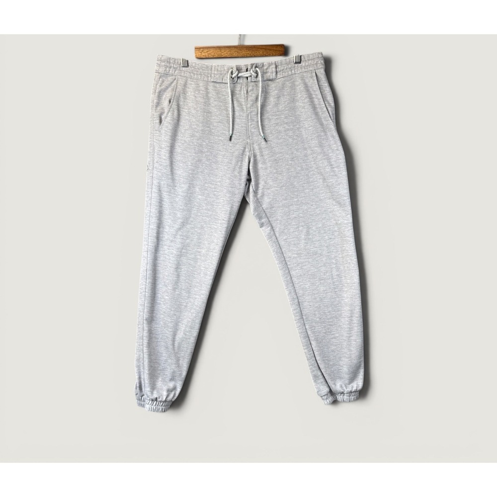 Vissla Jogger Sweatpants Men M Gray Recycled Stretch Drawstring Waist Surf Beach